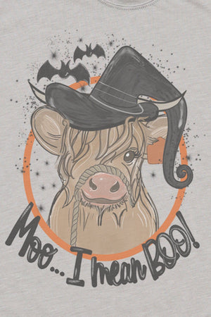 Halloween Boo Cow Poly/Cotton Tee - Wholesale Accessory Market