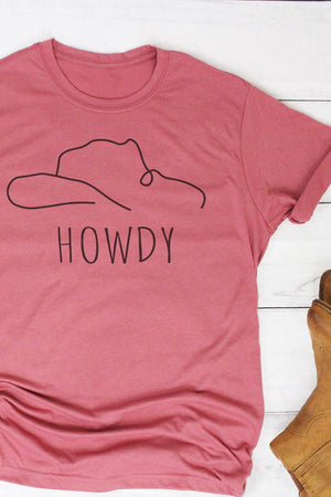 Howdy Cowboy Hat Poly/Cotton Tee - Wholesale Accessory Market