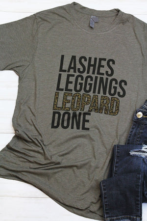Lashes Leggings Leopard Done Poly/Cotton Tee - Wholesale Accessory Market