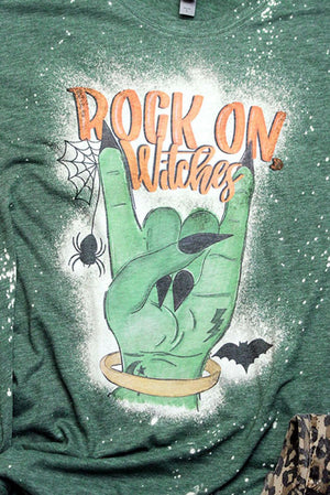 Bleached Rock On Witches Poly/Cotton Tee - Wholesale Accessory Market