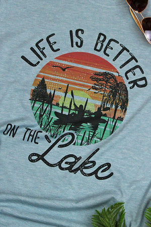 Life Is Better On The Lake Poly/Cotton Tee - Wholesale Accessory Market