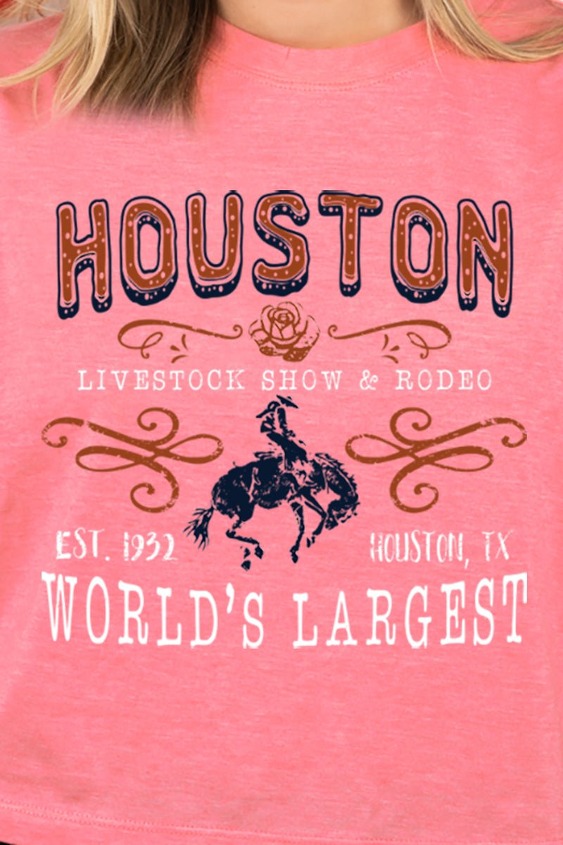 Houston Livestock Women's Soft-Tek Blend Crop T-Shirt - Wholesale Accessory Market