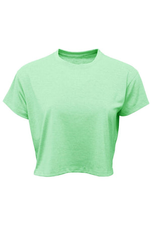 Cheetah Baseball Mama Women's Soft-Tek Blend Crop T-Shirt - Wholesale Accessory Market