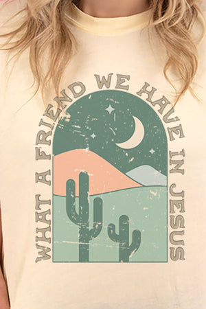 Friend In Jesus Desert Adult Soft-Tek Blend T-Shirt - Wholesale Accessory Market