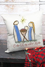 Come Let Us Adore Nativity Decorative Pillow Cover - Wholesale Accessory Market