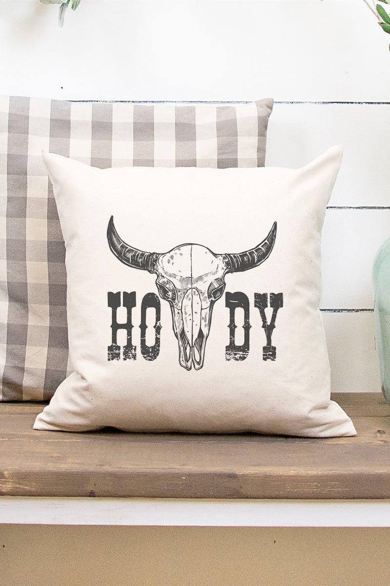 Howdy Steer Decorative Pillow Cover - Wholesale Accessory Market