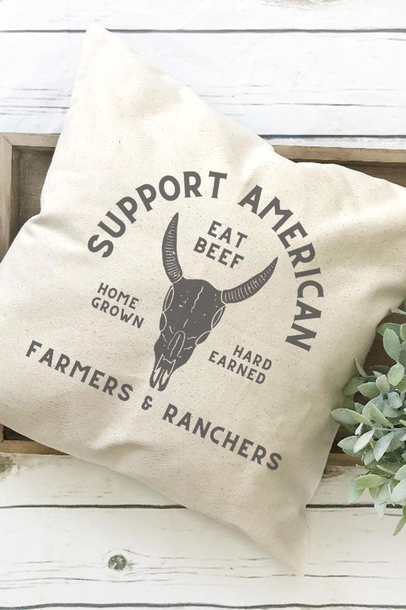 Support American Farmers Ranchers Decorative Pillow Cover Wholesale Accessory Market