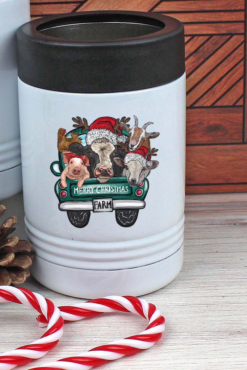 Farm Animals Merry Christmas Stainless Steel Hugger 12oz - Wholesale Accessory Market