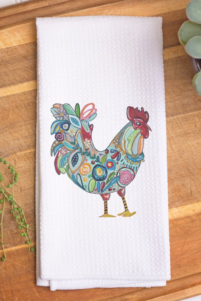 Funky Chicken Waffle Kitchen Towel - Wholesale Accessory Market