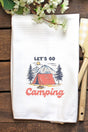 Let's Go Camping Waffle Kitchen Towel - Wholesale Accessory Market