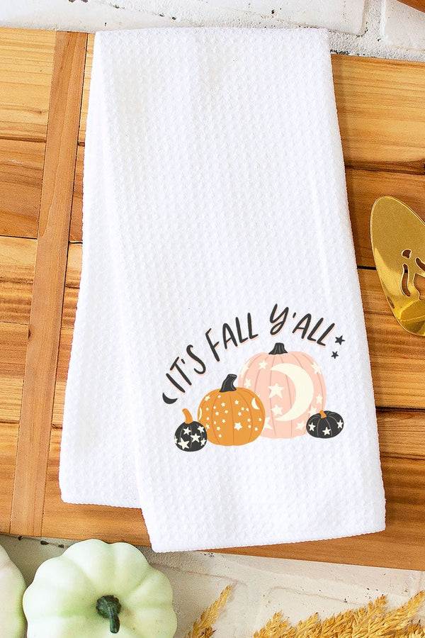 Midnight It's Fall Y'all Waffle Kitchen Towel Wholesale Accessory Market