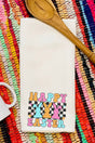 Retro Bunnies Happy Easter Waffle Kitchen Towel - Wholesale Accessory Market