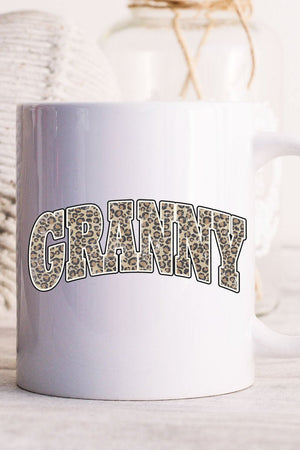 Arched Granny Leopard White Mug - Wholesale Accessory Market