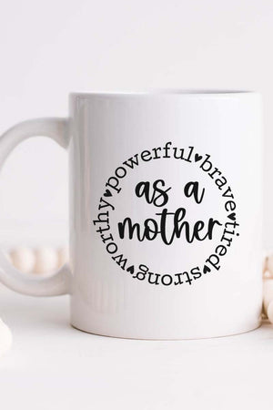 As A Mother White Mug - Wholesale Accessory Market