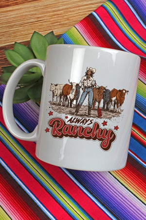 Doodle Always Ranchy White Mug - Wholesale Accessory Market