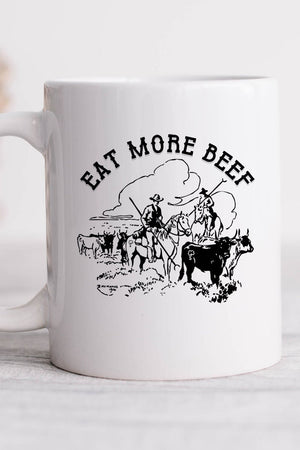 Eat More Beef White Mug - Wholesale Accessory Market