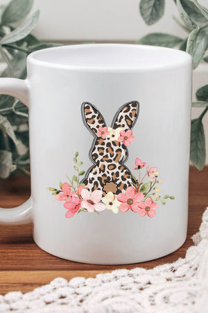 Floral Easter Bunny White Mug - Wholesale Accessory Market