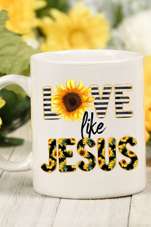 Love Like Jesus Sunflower White Mug - Wholesale Accessory Market