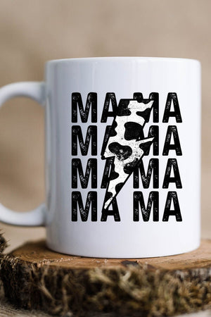 Mama Cow Lightning Bolt White Mug - Wholesale Accessory Market