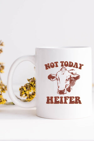Not Today Heifer White Mug - Wholesale Accessory Market