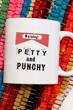 Petty And Punchy White Mug - Wholesale Accessory Market