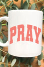 Vintage Varsity Pray White Mug - Wholesale Accessory Market
