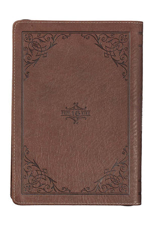 Proverbs 16:9 'A Man's Heart' LuxLeather Flexcover Zippered Journal - Wholesale Accessory Market