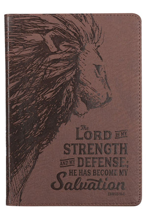My Strength & My Defense Brown LuxLeather Journal - Wholesale Accessory Market