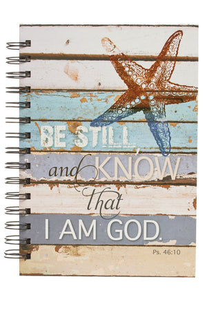 Be Still and Know Coastal Large Wirebound Journal - Wholesale Accessory Market
