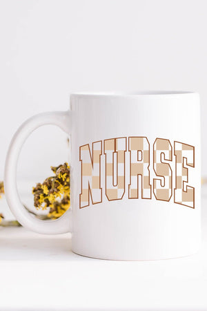 Checkerboard Nurse White Mug - Wholesale Accessory Market