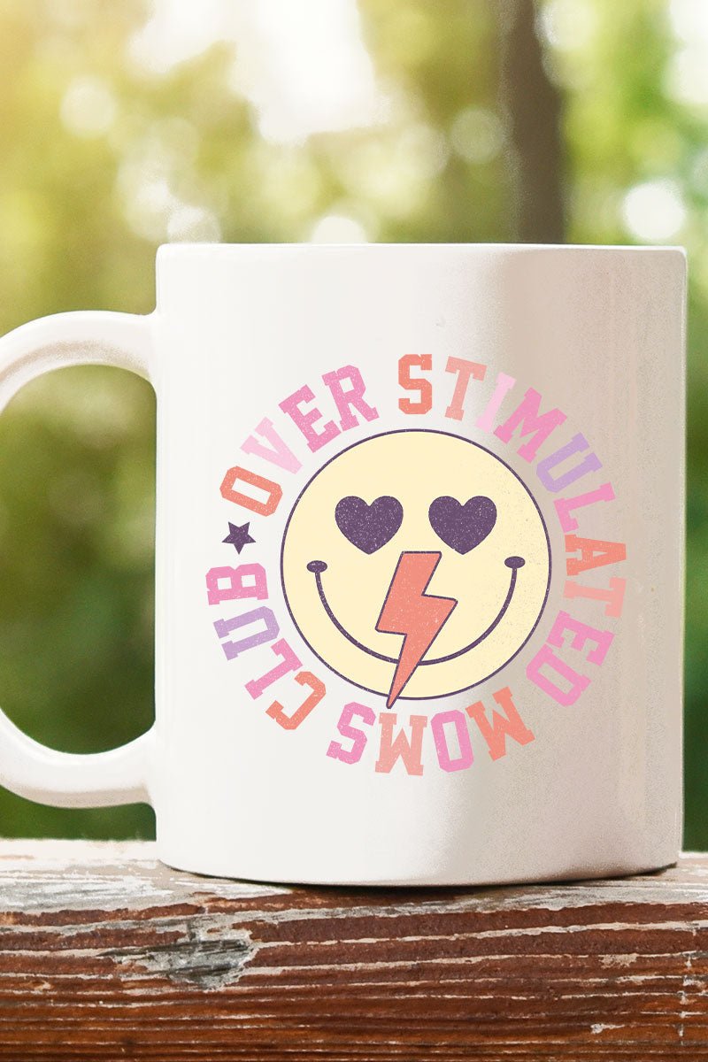 Colorful Overstimulated Moms Club White Mug - Wholesale Accessory Market