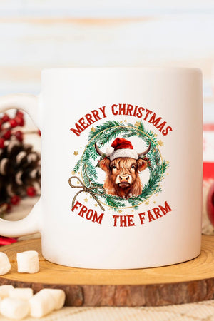 From The Farm Merry Christmas White Mug - Wholesale Accessory Market