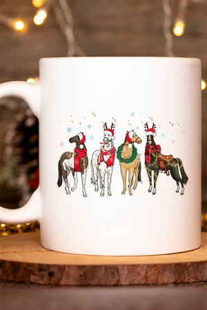 Horse Country Christmas White Mug - Wholesale Accessory Market