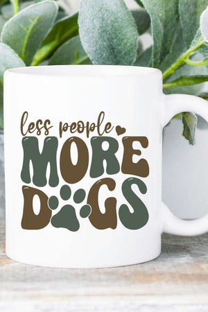 Less People More Dogs White Mug - Wholesale Accessory Market