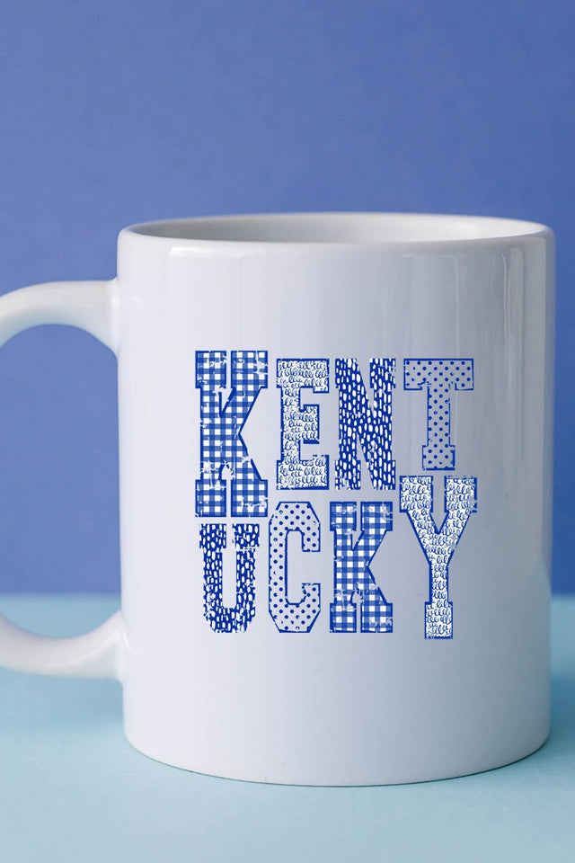 Patchwork Kentucky White Mug - Wholesale Accessory Market
