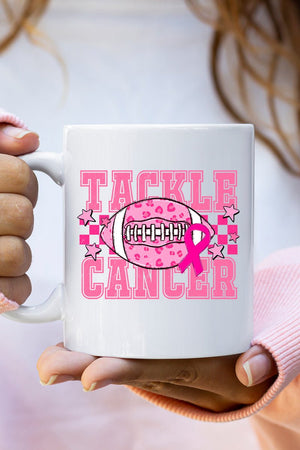 Pink Tackle Cancer White Mug - Wholesale Accessory Market