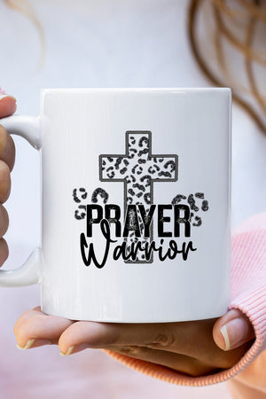 Prayer Warrior Cross White Mug - Wholesale Accessory Market