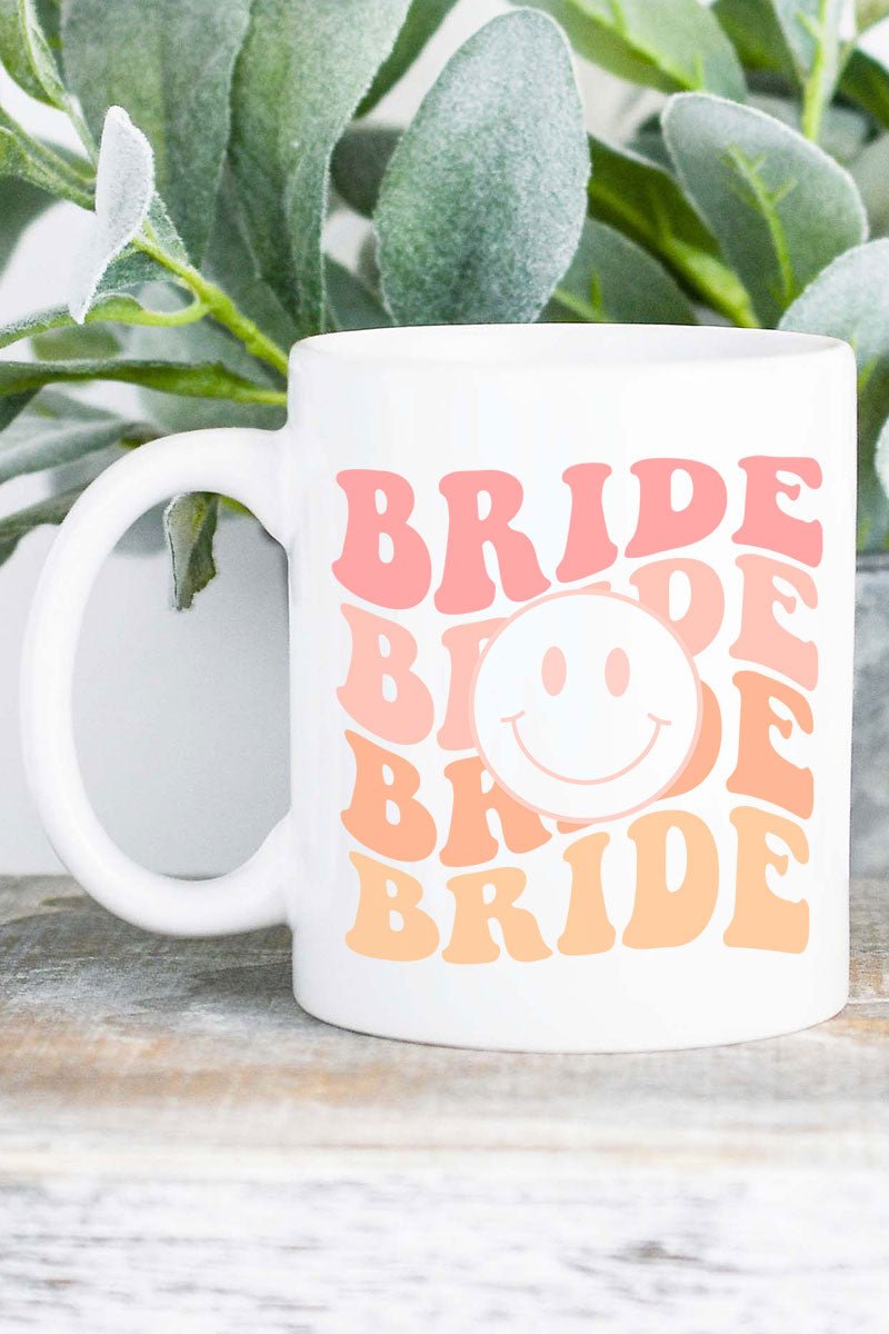 SALE! Happy Face Retro Bride White Mug - Wholesale Accessory Market
