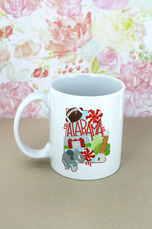 SALE! State Alabama Doodle White Mug - Wholesale Accessory Market