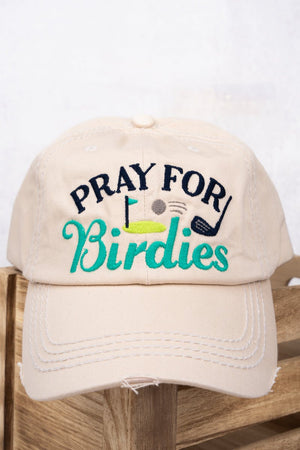 Distressed Stone 'Pray For Birdies' Cap - Wholesale Accessory Market
