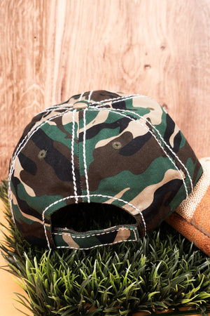 Distressed Camo 'Love' Football Helmet Cap - Wholesale Accessory Market