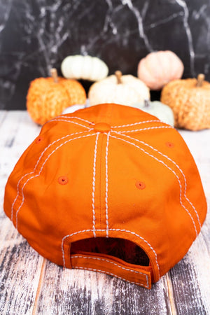 Distressed Orange Halloween 'Boo' Cap - Wholesale Accessory Market