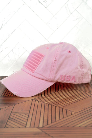 Distressed Pink Subdued Flag Tactical Operator Cap - Wholesale Accessory Market