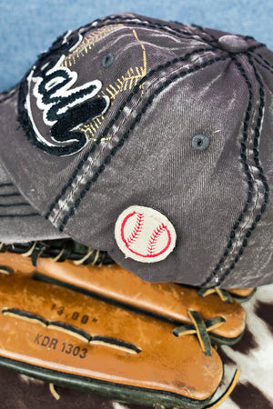 Distressed Dark Gray 'Baseball' Cap - Wholesale Accessory Market