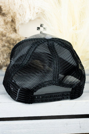 Dark Gray 'Outsider' Faux Leather and Mesh Cap - Wholesale Accessory Market