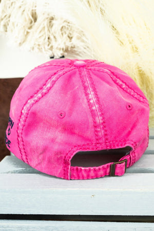 Distressed Hot Pink with Raised 'Ride' Cap - Wholesale Accessory Market