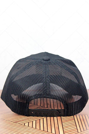 Black with Thin Blue Line Black Flag Mesh Cap - Wholesale Accessory Market