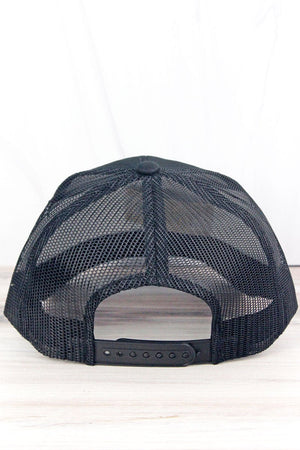 Black with Black Flag Patch Mesh Cap - Wholesale Accessory Market