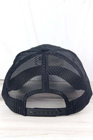 Black with Thin Blue Line Black Flag Patch Mesh Cap - Wholesale Accessory Market