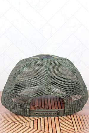 Camo with Black Flag Patch Mesh Cap - Wholesale Accessory Market